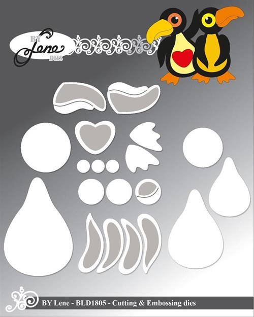 By Lene dies Toucan-Large Største 4,1x5,9cm